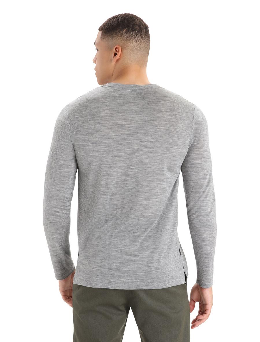 Icebreaker Merino Sphere II T-Shirt Miesten Long Sleeve Harmaat | FI 1230ILHS